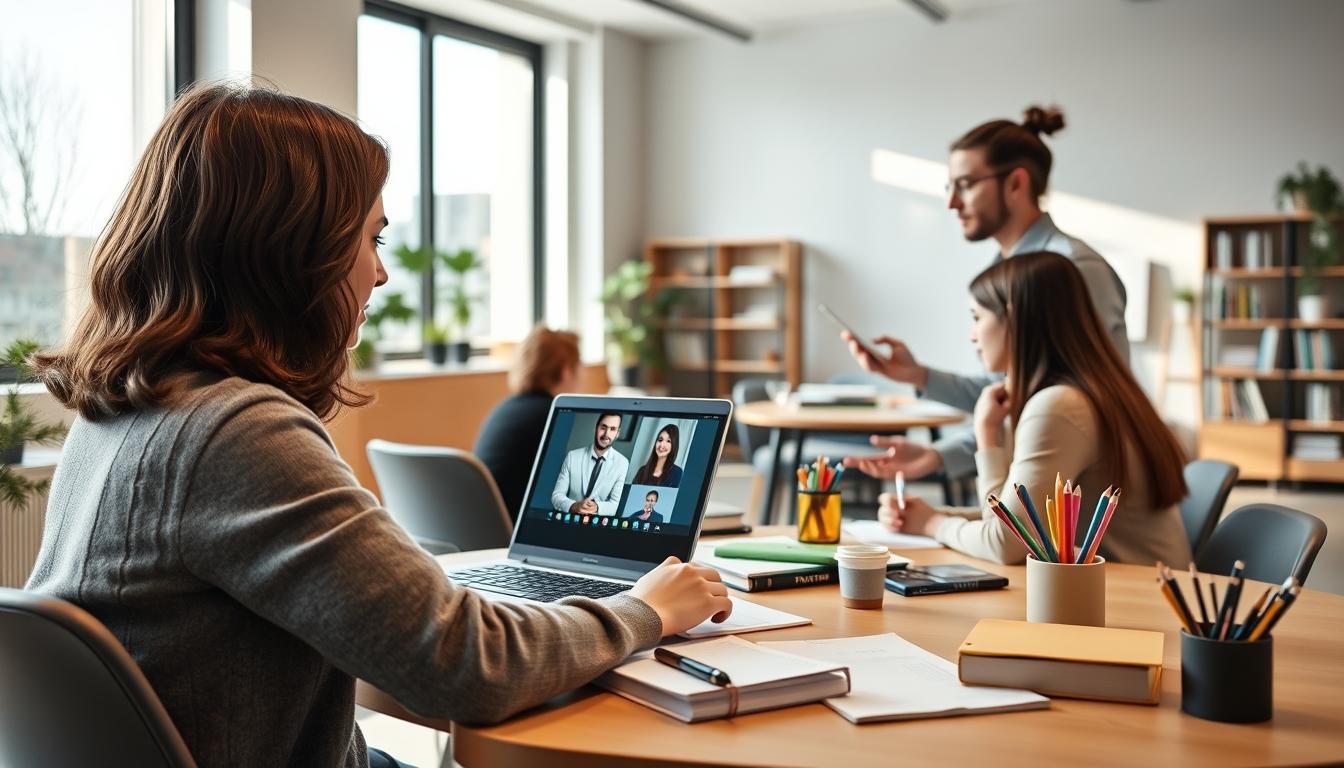 Students working in research laboratory